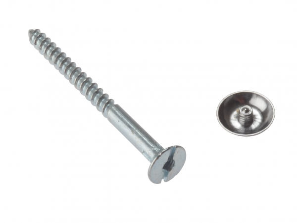 Screw and Fastener for Glass and Mirror Installation