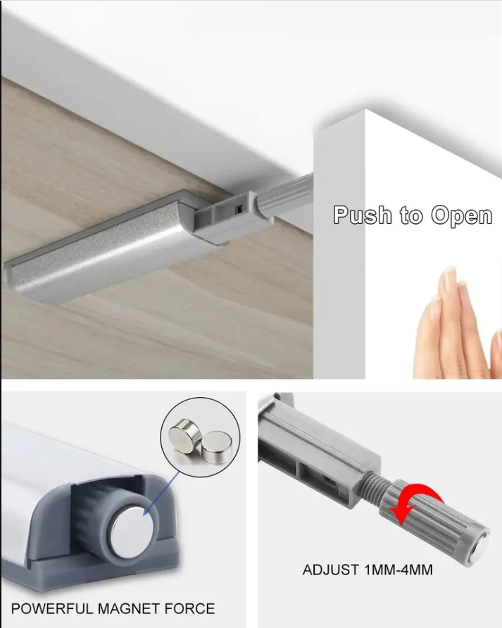 cabinet push open latch